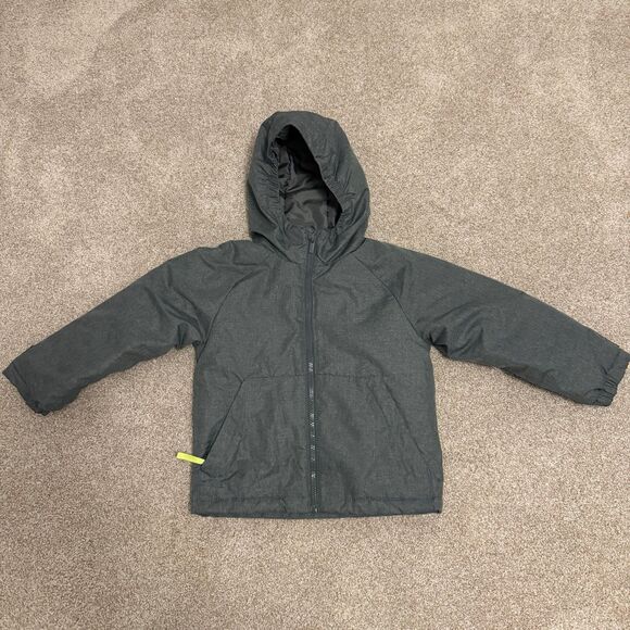 All in Motion Hooded Jacket Gray Boy's Size XS Wind and Water Resistant NWOT - Picture 2 of 9